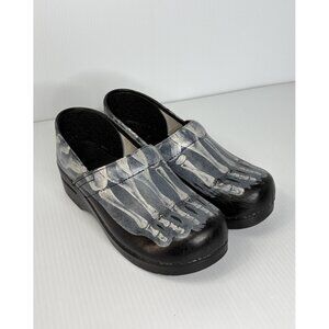 Dansko X-ray (ted) Professional Clogs Womens 40 9.5 - 10 Black Shoes skeleton